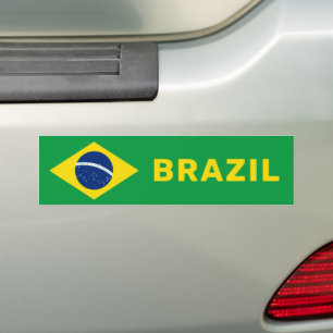 Adesivo Para Carro Sinalizador Brasil de Texto Personalizado