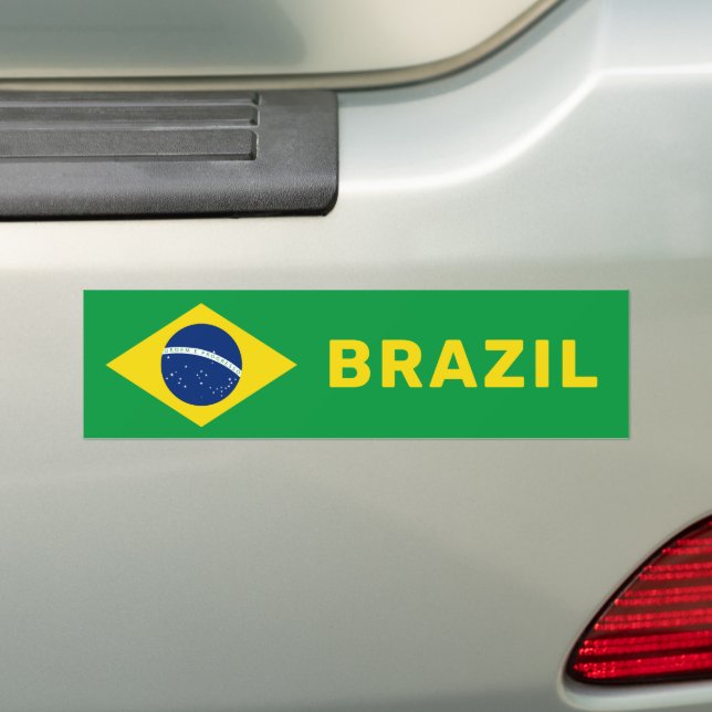 Adesivo Para Carro Sinalizador Brasil de Texto Personalizado (No carro)