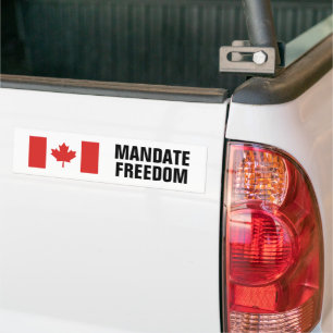 Adesivo Para Carro Sinalizador canadense com texto editável Mandato