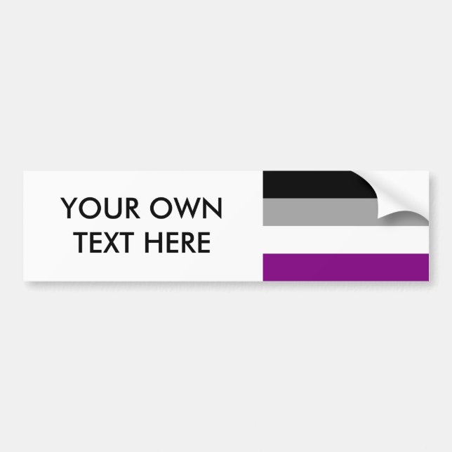 Adesivo Para Carro Sinalizador de Orgulho Asexual (Frente)