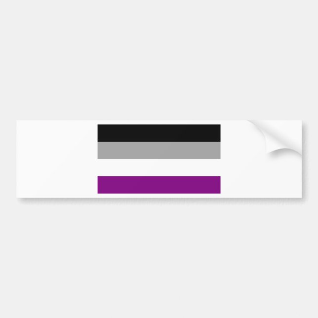 Adesivo Para Carro Sinalizador de Orgulho Asexual (Frente)