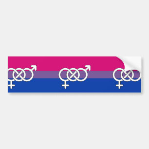 Adesivo Para Carro Sinalizador de Símbolo de Orgulho Bissexual