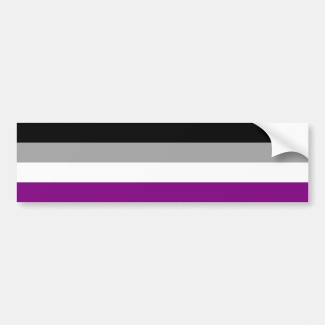 Adesivo Para Carro Sinalizador do Orgulho Asexual (Ace) (Asexualidade (Frente)
