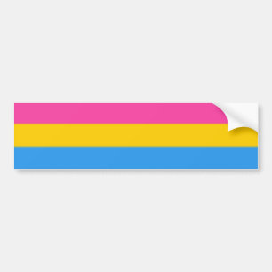 Adesivo Para Carro Sinalizador do Orgulho Pansexual de Queda