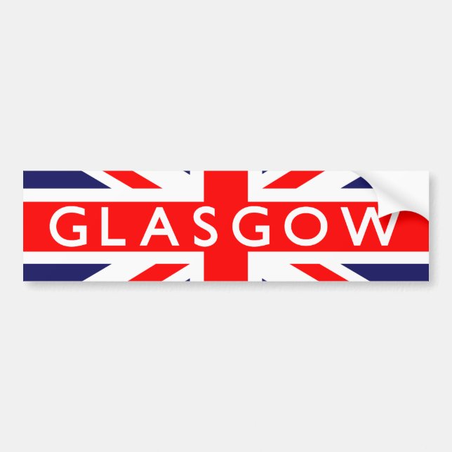 Adesivo Para Carro Sinalizador Glasgow UK (Frente)