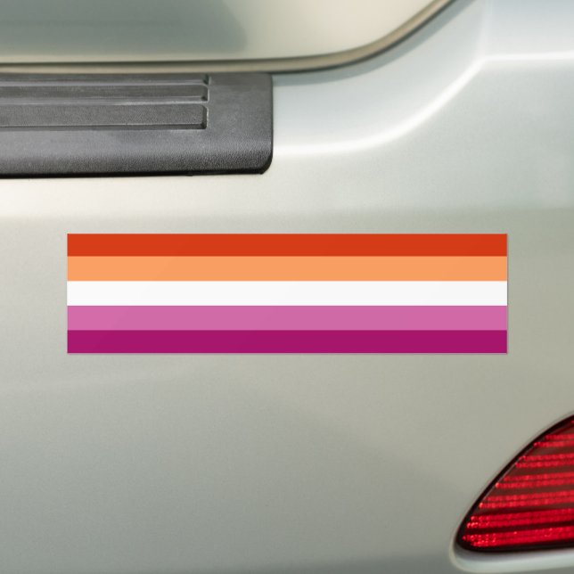 Adesivo Para Carro Sinalizador LGBTQ do Orgulho Lésbico (No carro)