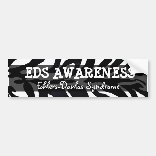Adesivo Para Carro Síndrome de EDS Ehlers-Danlos Bumper Sticker (Frente)