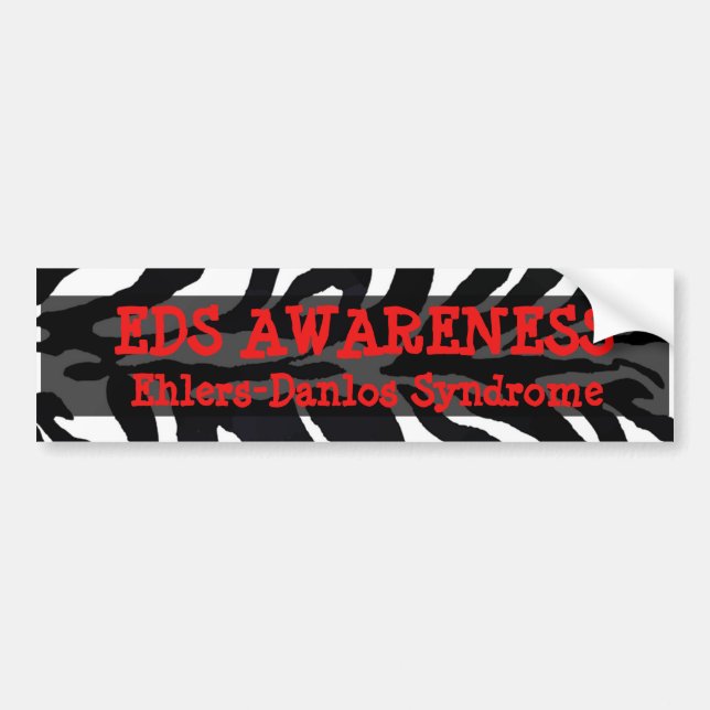 Adesivo Para Carro Síndrome de EDS Ehlers-Danlos Bumper Sticker (Frente)