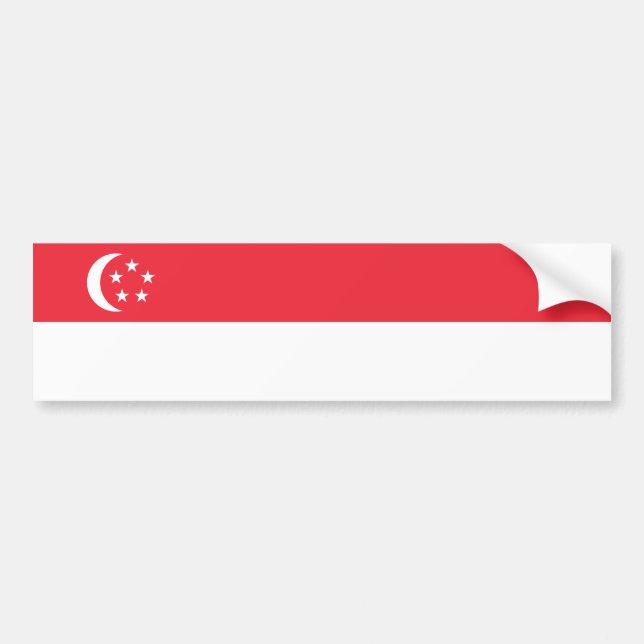 Adesivo Para Carro Singapore Flag (Frente)