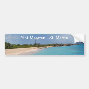 Adesivo Para Carro Sint Maarten - cena da praia de St Martin