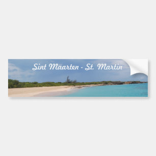 Adesivo Para Carro Sint Maarten - cena da praia de St Martin