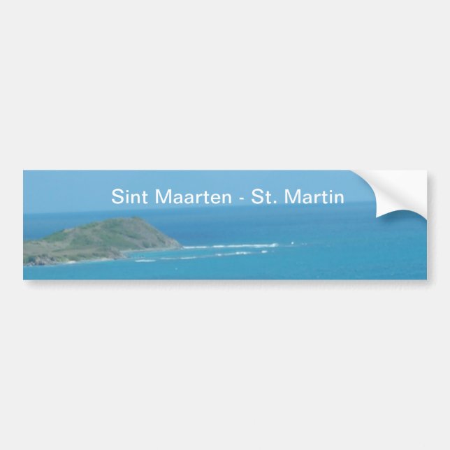 Adesivo Para Carro Sint Maarten - Rua. Martin Ocean Blue Seascape (Frente)