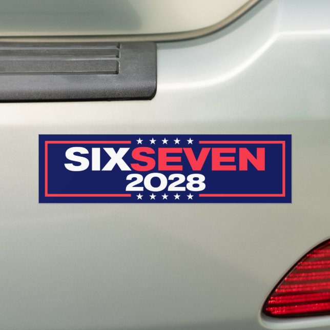 Adesivo Para Carro Six Seven 67 for President 2028 Funny (No carro)