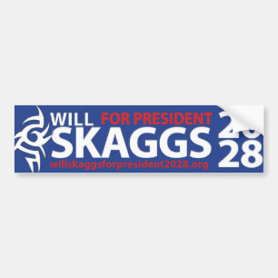 Adesivo Para Carro Skaggs para o presidente autocolante no vidro