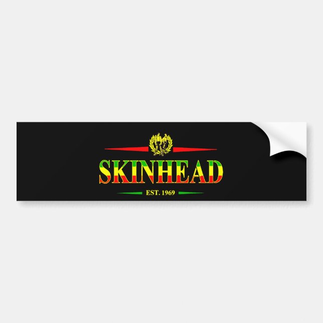 Adesivo Para Carro Skinhead 1969 de Jamaica (Frente)