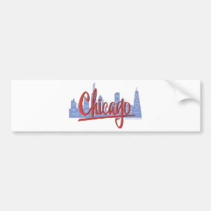 Adesivo Para Carro Skyline ventosa da cidade de Chicago