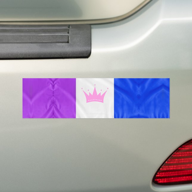 Adesivo Para Carro SlipperyJoe Arraste a bandeira azul roxa Sequ azul (No carro)
