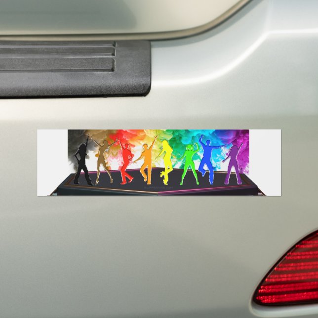 Adesivo Para Carro SlipperyJoe's Dancing Pride Shadows gay presentes  (No carro)