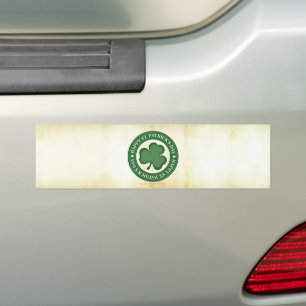 Adesivo Para Carro SlipperyJoe's Dia de São Patrício glossy trevo de