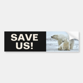 Adesivo Para Carro Slogan de Ativismo Climático da Guarda Polar Bears