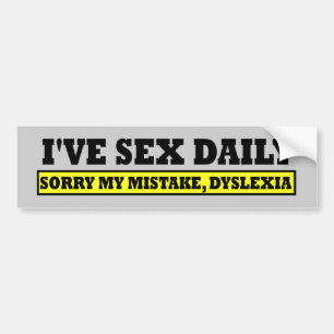 Adesivo Para Carro Slogan ofensivo da dislexia