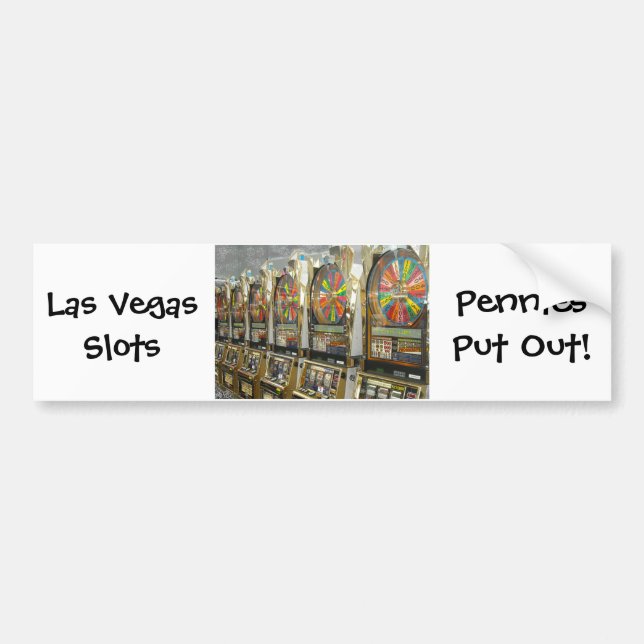 Adesivo Para Carro Slots/ Pennies de Las Vegas Colocados (Frente)