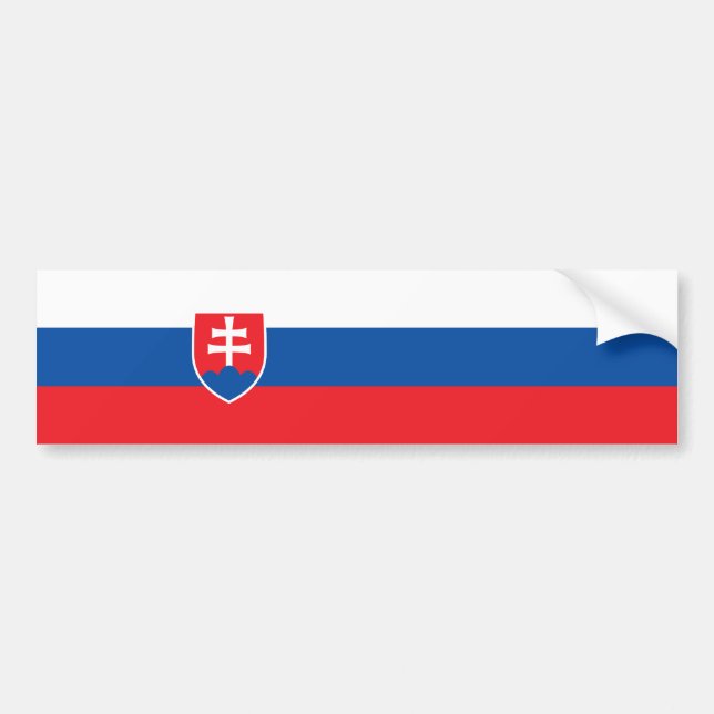 Adesivo Para Carro Slovakia Flag (Frente)
