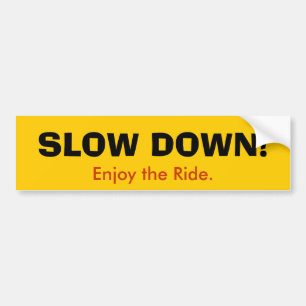 Adesivo Para Carro SLOW DOWN! Autocolante no vidro traseiro