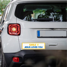 Adesivo Para Carro Smile – Jesus Loves You | Christian Faith