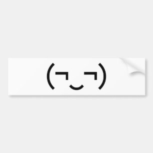 Adesivo Para Carro Smug Emoticon (‿)