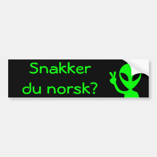 Adesivo Para Carro Snakker du norsk? Autocolante no vidro traseiro