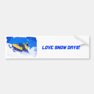 Adesivo Para Carro Snowmobile amarelo no blizzard