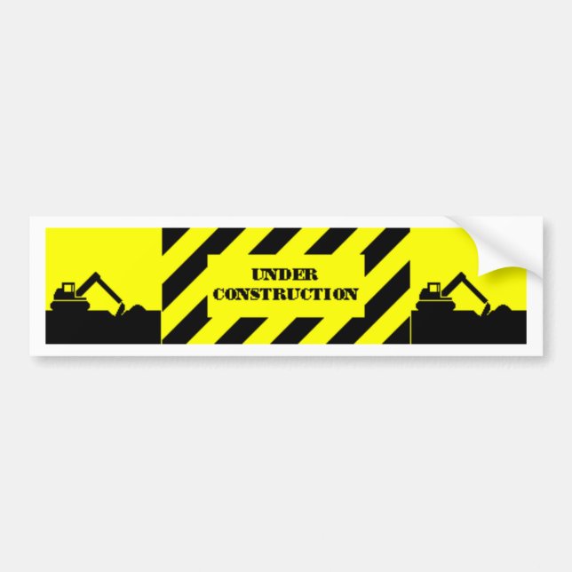 Adesivo Para Carro sob a construção (Frente)