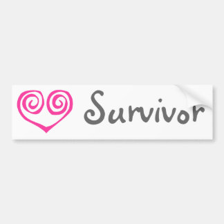 Adesivo Para Carro Sobrevivência do Câncer da Mama Espiral Duplo Rosa