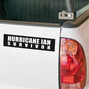 Adesivo Para Carro Sobrevivente do furacão Ian