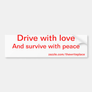 Adesivo Para Carro Sobreviver com a paz