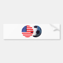 Adesivo Para Carro Soccer Ball & USA Flag MUSEUM Zazzle