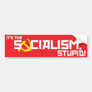 Adesivo Para Carro Socialismo estúpido - vermelho