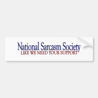 Adesivo Para Carro Sociedade nacional do sarcasmo