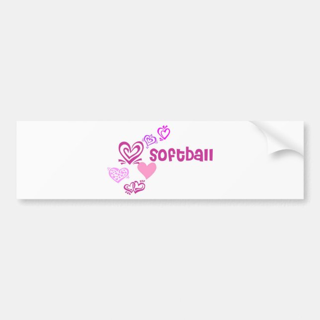 Adesivo Para Carro Softball do amor (Frente)