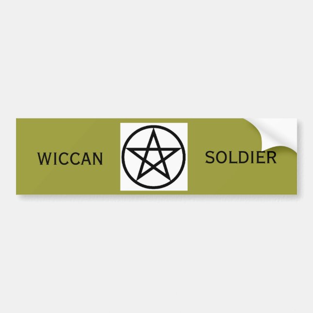 Adesivo Para Carro Soldado Bumpersticker de Wiccan (Frente)