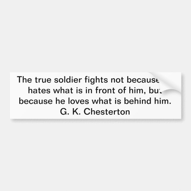 Adesivo Para Carro Soldado verdadeiro (Frente)