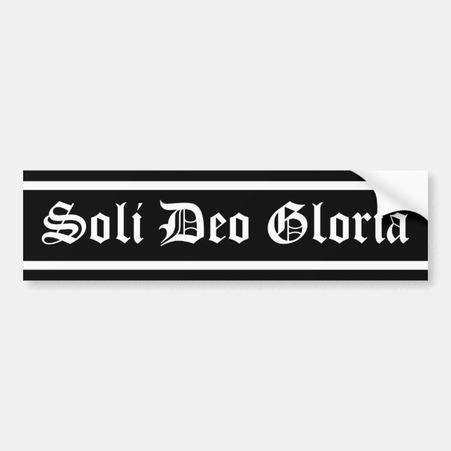 Adesivo Para Carro Soli Deo Gloria (Frente)