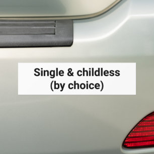 Adesivo Para Carro Solteiro e sem filhos por opção minimalista