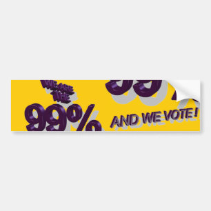 ADESIVO PARA CARRO SOMOS OS 99% E VOTAMOS!