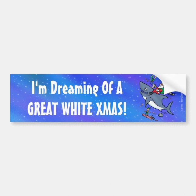 Adesivo Para Carro Sonhando com um Excelente Bumpersticker White Xmas (Frente)