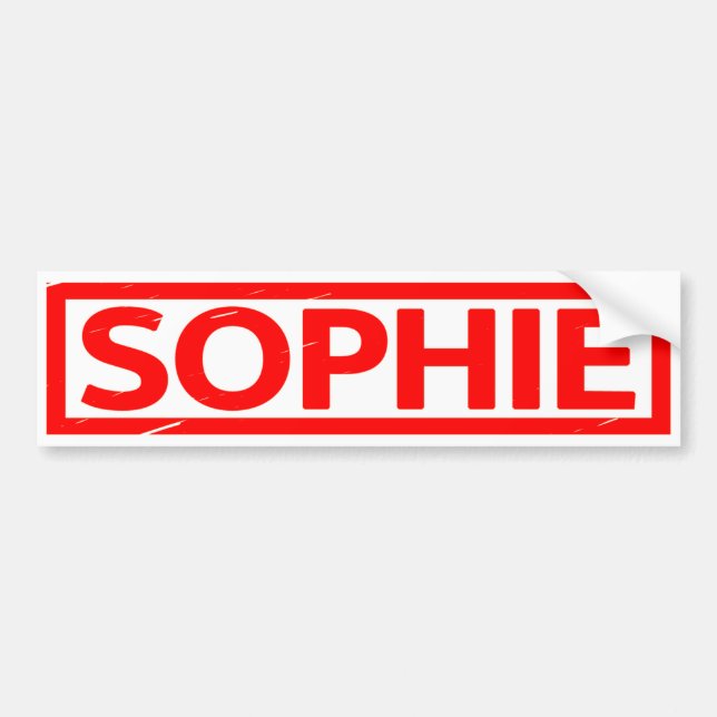 Adesivo Para Carro Sophie Stamp (Frente)