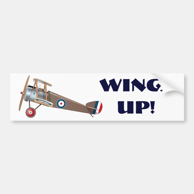 Adesivo Para Carro Sopwith Camel Bumper Sticker (Frente)