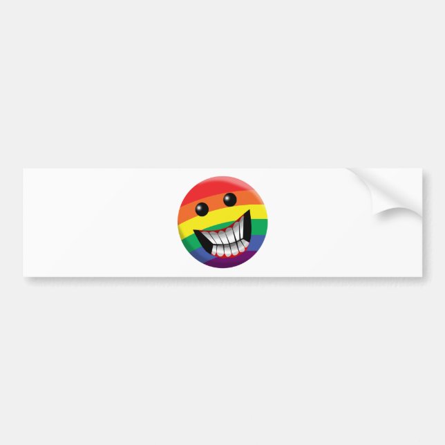 Adesivo Para Carro Sorriso do arco-íris (Frente)