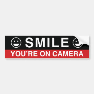 Adesivo Para Carro Sorriso você está na câmera